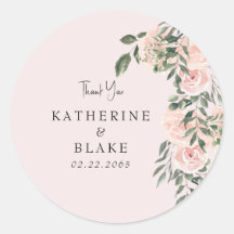 Light Blush Floral Wedding Vielen Dank