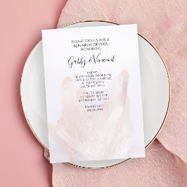 Light Blush Pink Crystals Hochzeitliches Probe Din Einladung