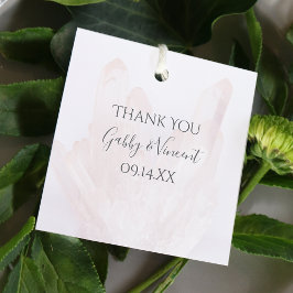 Light Blush Pink Crystals Wedding Vielen Dank Geschenkanhänger