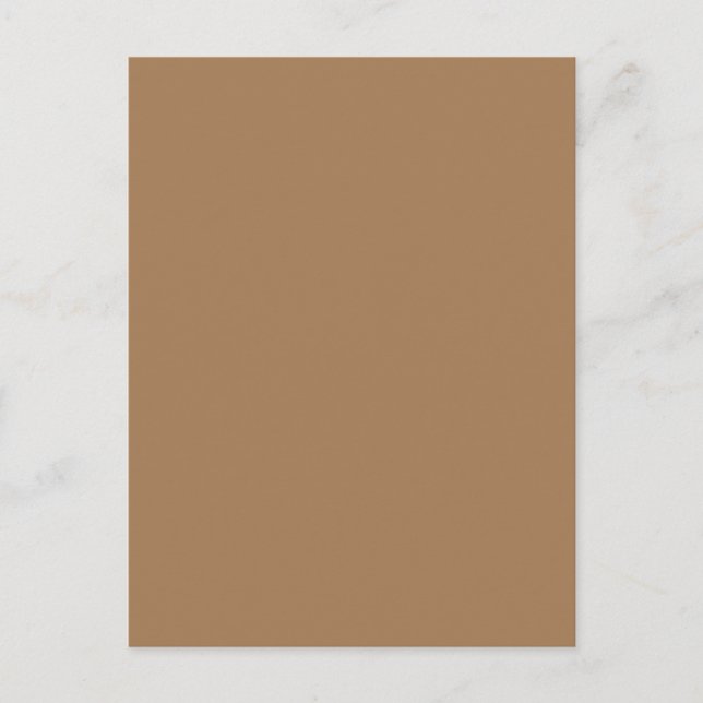 Light Brown #A57C55, Gray Olive Feiertagspostkarte (Vorderseite)