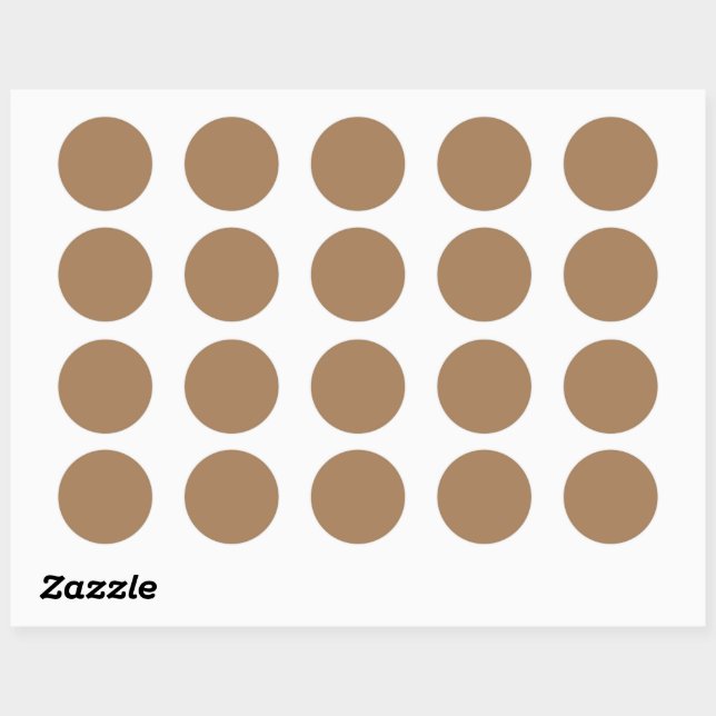 Light Brown #A57C55, Gray Olive Sticker (Blatt)