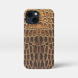 Light Brown Alligator Skin Print iPhone 13 Mini Hülle