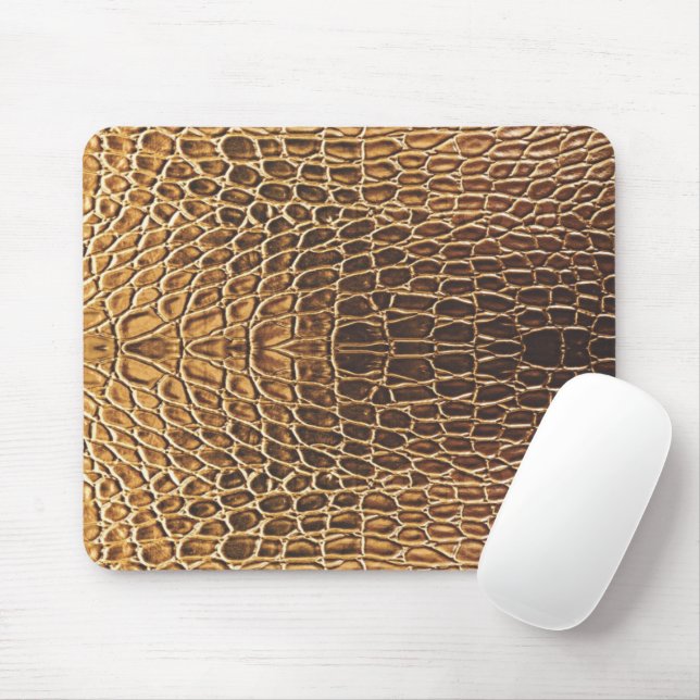 Light Brown Alligator Skin Print Mousepad (Mit Mouse)