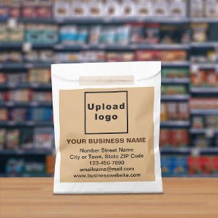 Light Brown Business Brand on Paper Bag Geschenktütchen