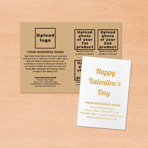 Light Brown Business Brand on Valentine Foil Card Folienkarte