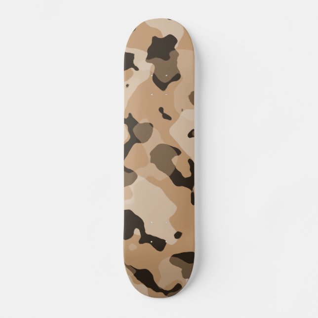 Light Brown Camouflage; Camouflage Skateboard (Vorderseite)