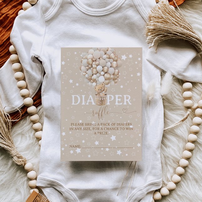 Light Brown Diaper Tombola Frühwarte Babydusche Begleitkarte (Von Creator hochgeladen)
