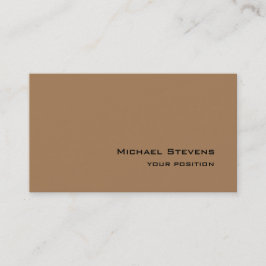 Light Brown Einzigartig Trendy Beruflich Minimalis Visitenkarte
