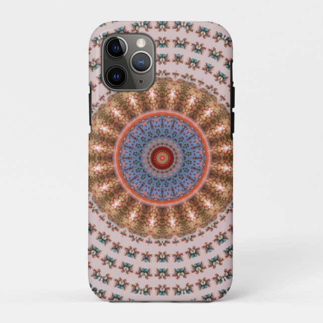 Light Brown Mandala Wheel Case-Mate iPhone Hülle (Rückseite)