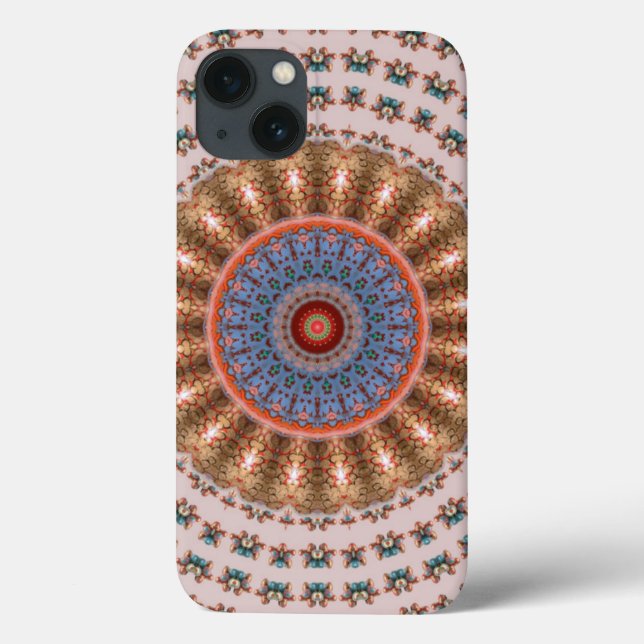 Light Brown Mandala Wheel Case-Mate iPhone Hülle (Rückseite)