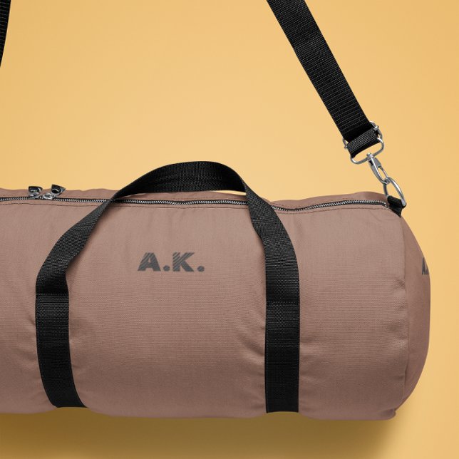 Light Brown Modern Black Monogram Duffle Bag (Von Creator hochgeladen)