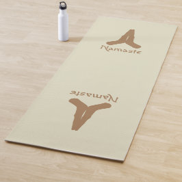 Light Brown on Natural Namaste Mudra Hands Yogamatte