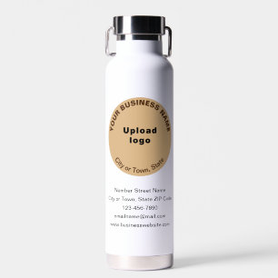 Light Brown Round Business Brand auf isoliert Trinkflasche
