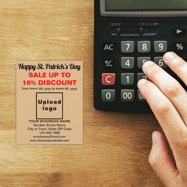 Light Brown St. Patrick's Day Business Sale Flyer (Light brown St. Patrick's Day business sale flyer)