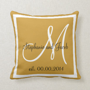 Light Brown Tan Wedding Keepake Kopfkissen Kissen
