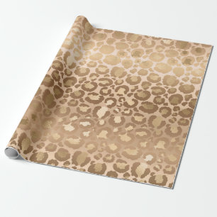 Light Brown Tiger Stripes Animal Print Safari Geschenkpapier