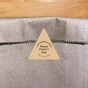 Light Brown Vater's Day Business Triangle Sticker
