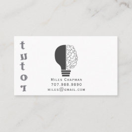 Light Bulb Brain Educator Tutor Visitenkarte