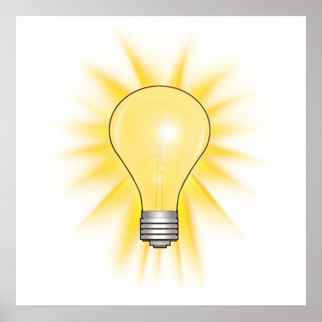 Light Bulb Bright Idee Poster (Vorne)