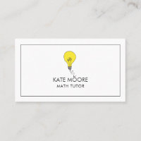 Light Bulb Idea Symbol Tutor Minimalistisch
