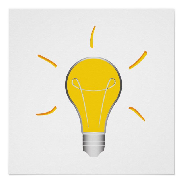 Light Bulb-Idee Poster (Vorderseite)