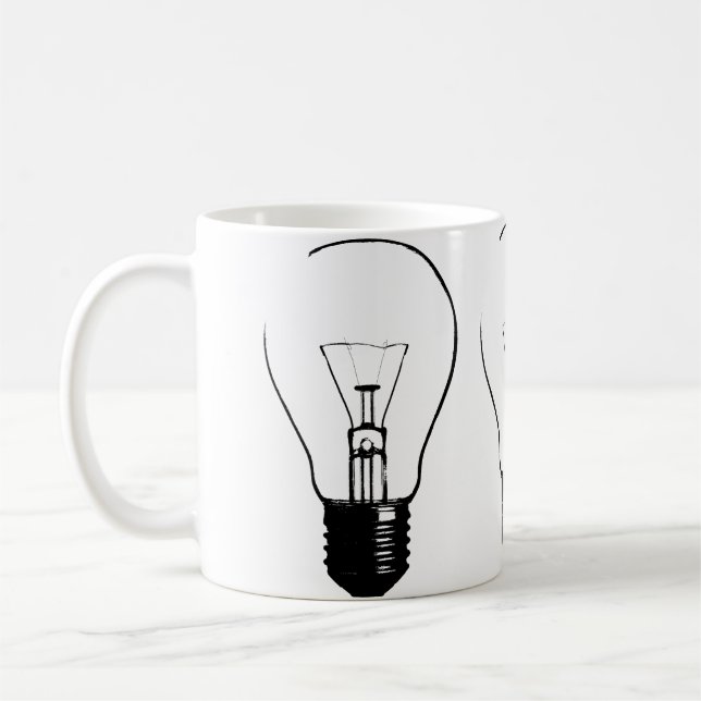 Light Bulb Lightbulb Grafischer Funny Mug Tasse (Links)
