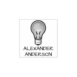 Light Bulb personalisieren Gummistempel