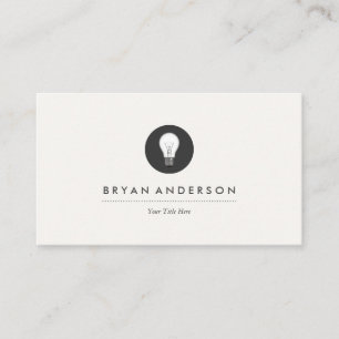 Light Bulle Logo Electrical Business Card Visitenkarte