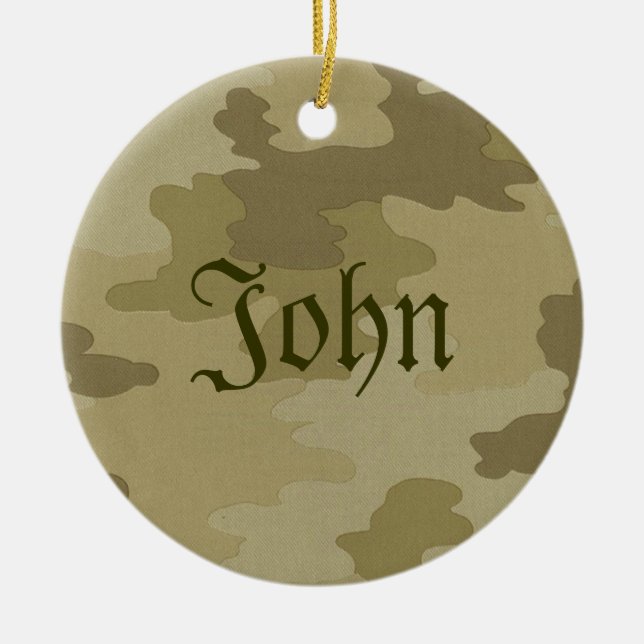 Light Camouflage Name Keramikornament (Vorne)