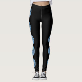 Light Carolina Blue Basketball Custom Number Sport Leggings