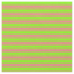 Light Coral & Chartreuse Farblinien Stoff