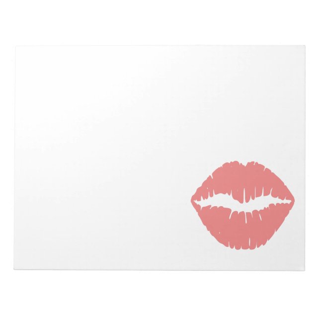 Light Coral Lipstick Notizblock (Vorderseite)