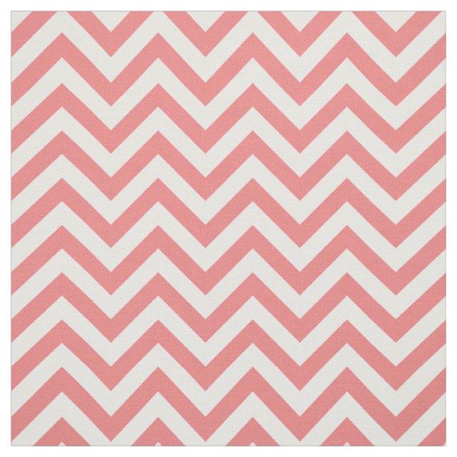 Light Coral White LG Zickzack ZigZag Muster 12I Stoff (Muster)