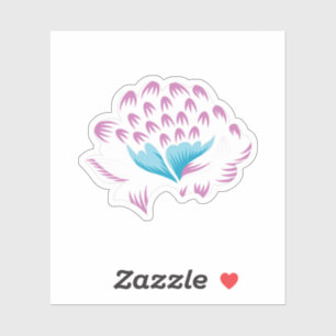 Light Cornflower Blue, Sky Megenta, Girly Aufkleber