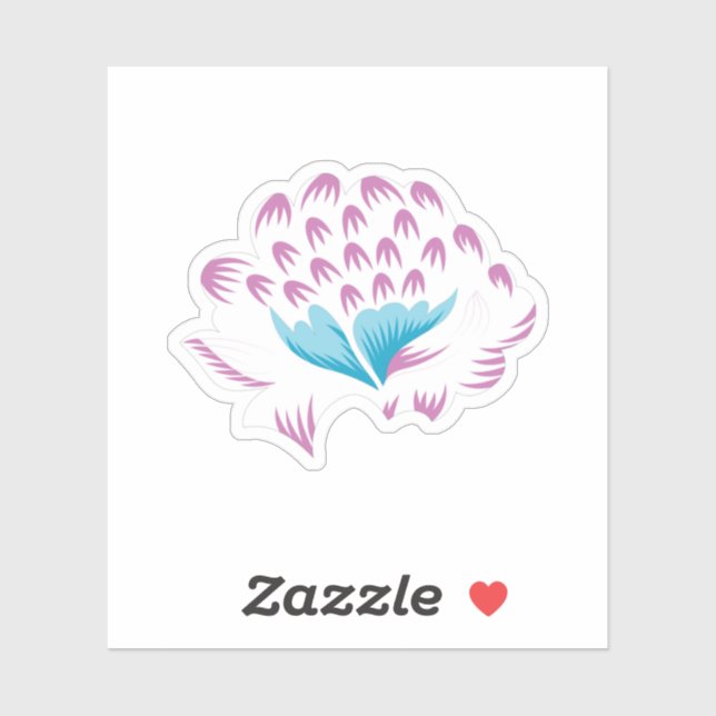 Light Cornflower Blue, Sky Megenta, Girly Aufkleber (Blatt)