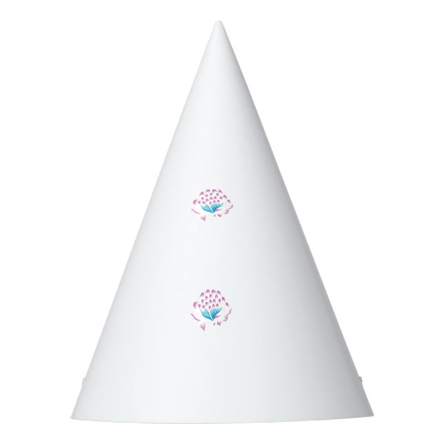 Light Cornflower Blue, Sky Megenta, Girly Partyhütchen (Vorderseite)