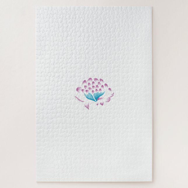 Light Cornflower Blue, Sky Megenta, Girly Puzzle (Vertikal)