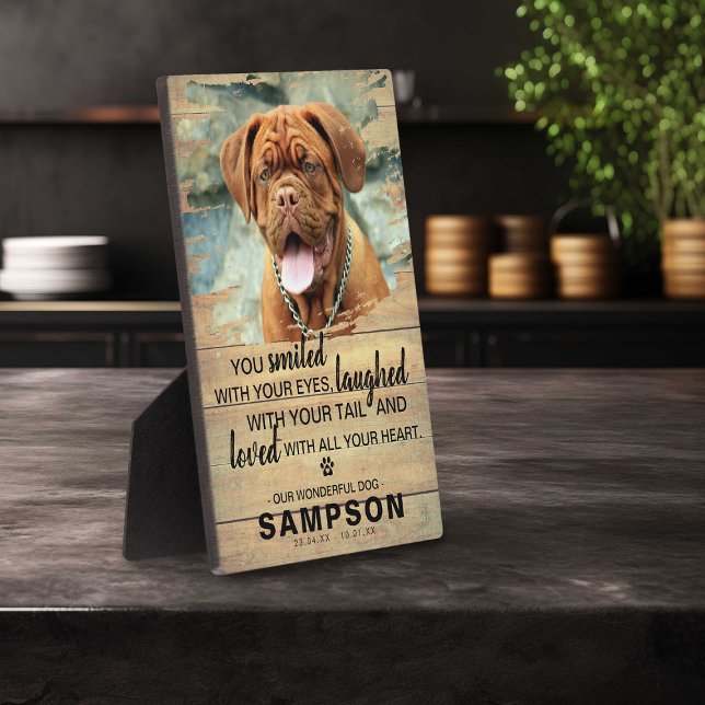 Light Country Rustic Pet Memorial | FOTO Fotoplatte (Von Creator hochgeladen)