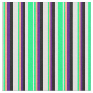 Light Cyan, Green, Light Lachs, Indigo & Black Stoff