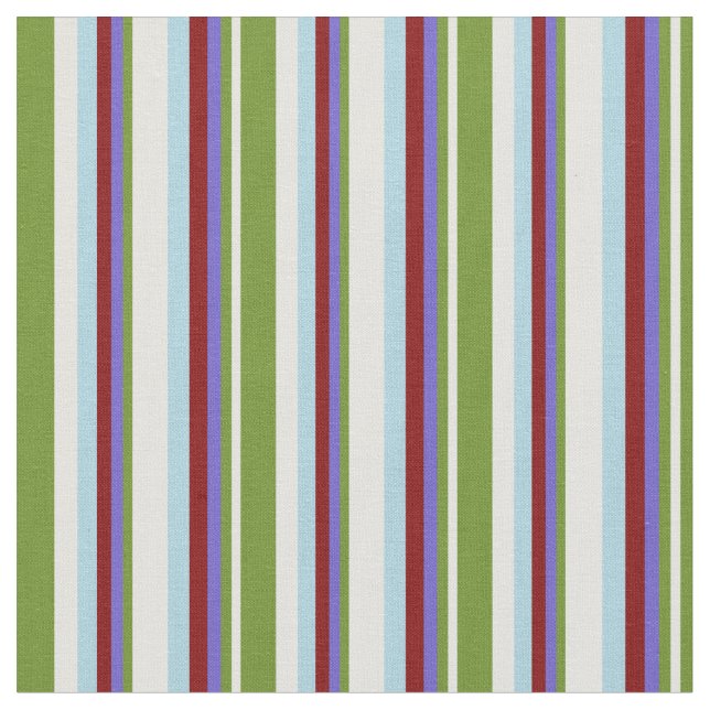 Light Cyan, Green, Slate Blue, Maroon & Light Blue Stoff (Nahaufnahme)