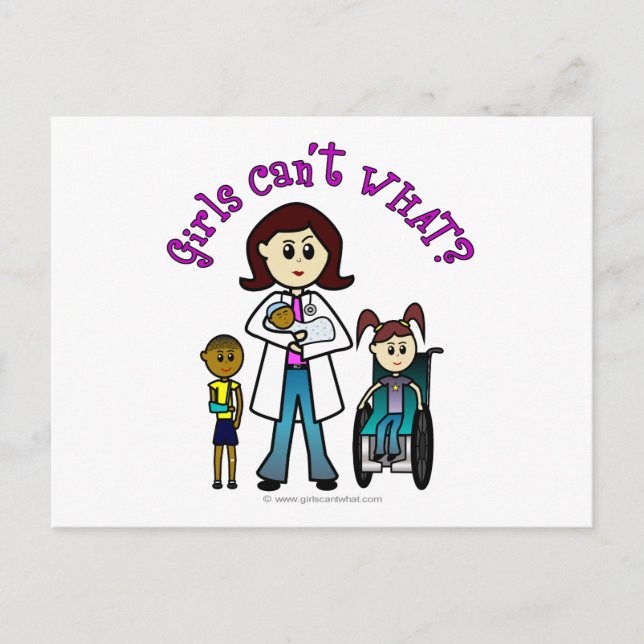 Light Doctor Girl Postkarte (Vorderseite)