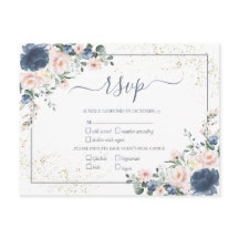 Light Dusty Blue Blush Pink Gold Floral UAWG