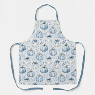 Light Dusty Blue Pumpkin Pattern - Schürze