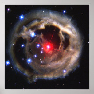 Light Echoes aus Red Supergiant Star V838 Monocer Poster