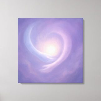 Light Embrace Abstract Spiritual Energy inLavender Leinwanddruck