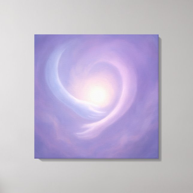 Light Embrace Abstract Spiritual Energy inLavender Leinwanddruck (Vorderseite)