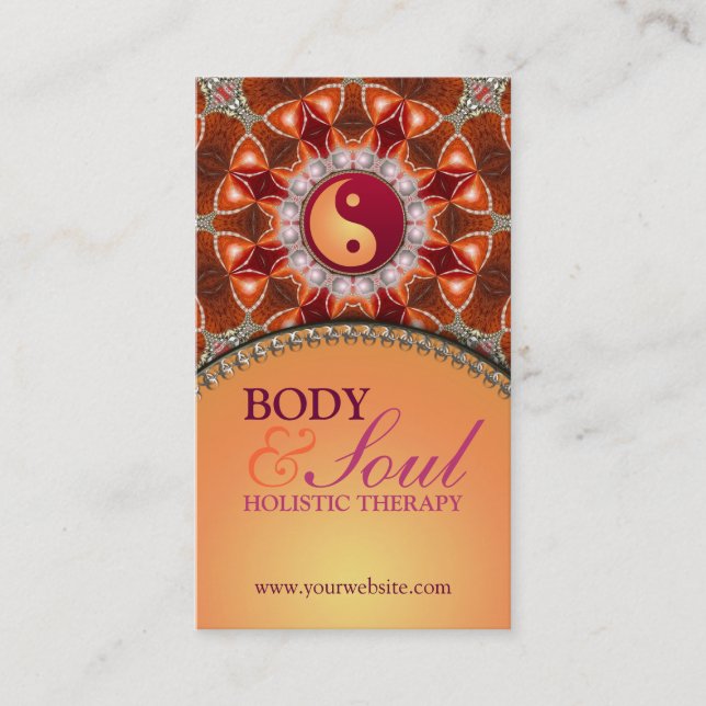 Light Energy New Age Holistic Business Card Visitenkarte (Vorderseite)