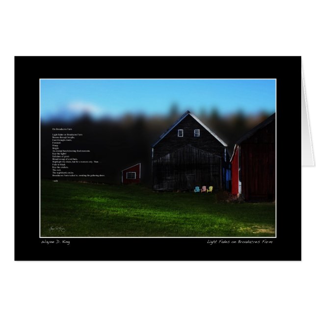 Light Fades on Broadacres Farm Poster, Jefferson, (Vorderseite (Horizontal))
