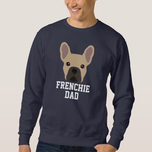 Light Fawn French Bulldog Vater Sweatshirt (Vorderseite)