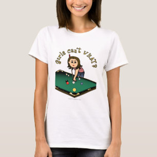 Light Female Billiard Player T-Shirt